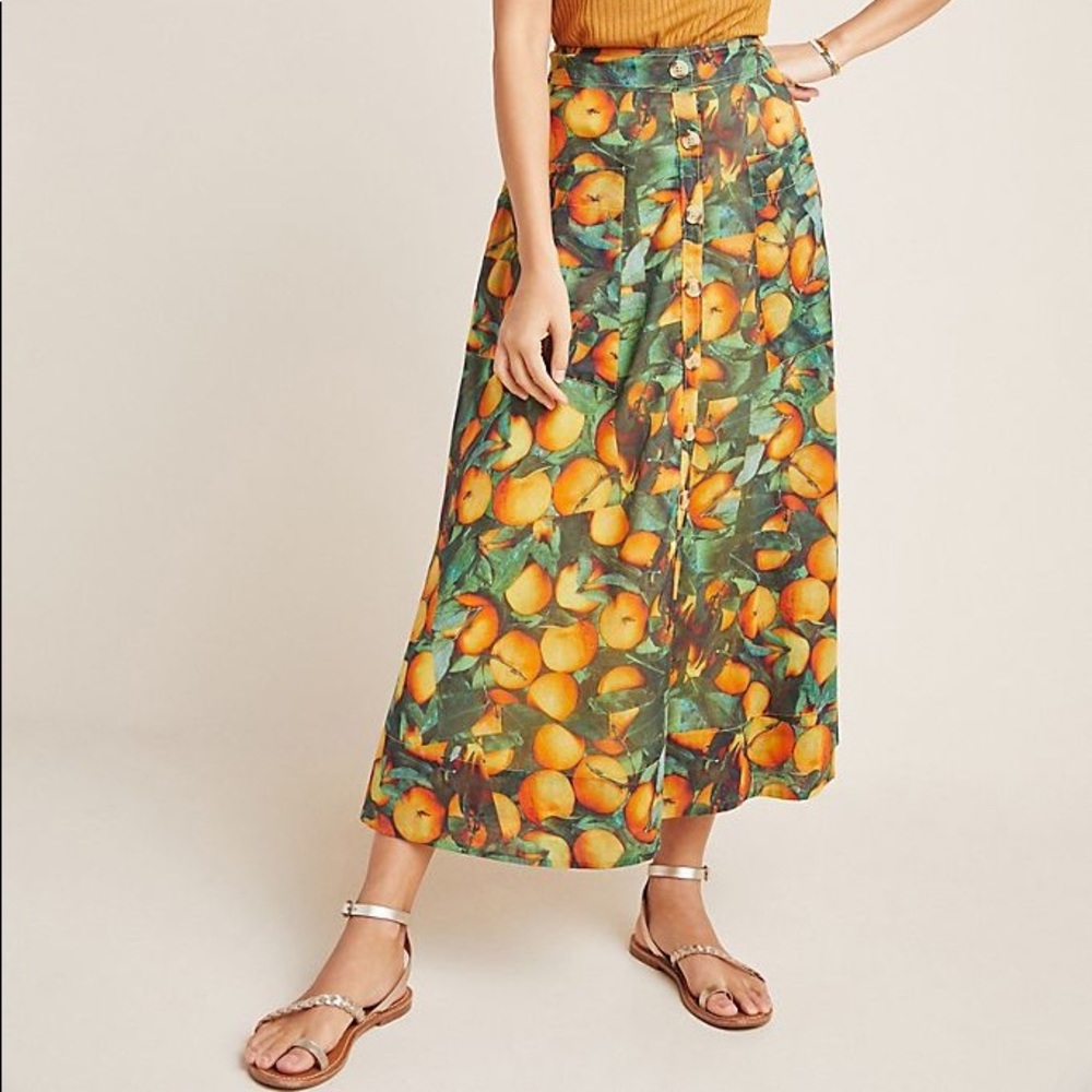 Anthropologie Maeve Summer Orchard Skirt NWOT